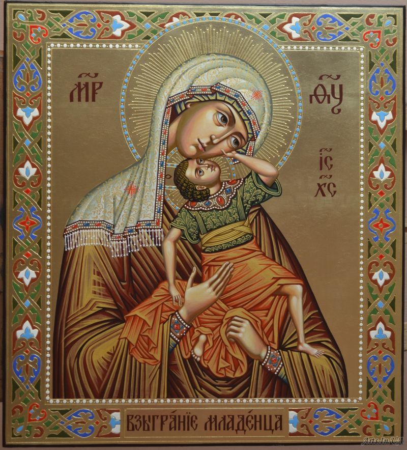 Икона Божией Матери Взыграние младенца