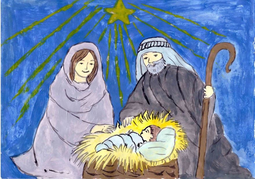 Рисунок на Рождество Христово