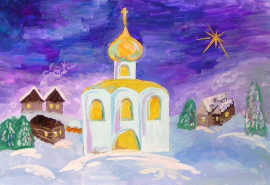 Светлый праздник Рождество Христово, рисунки