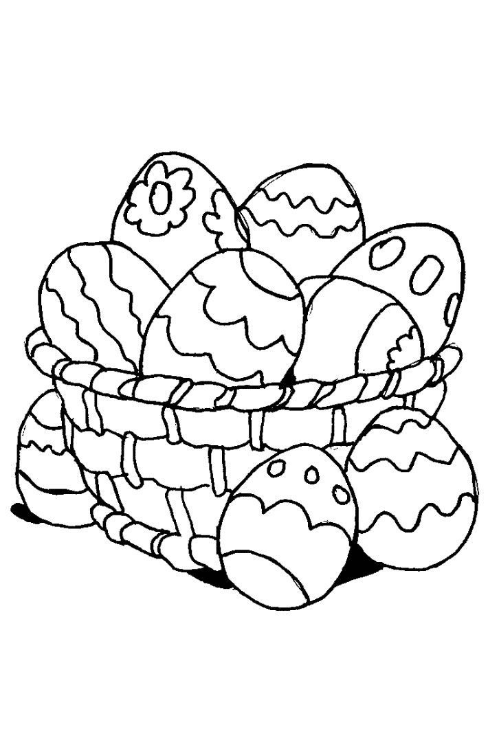 Яйца на пасху раскраска