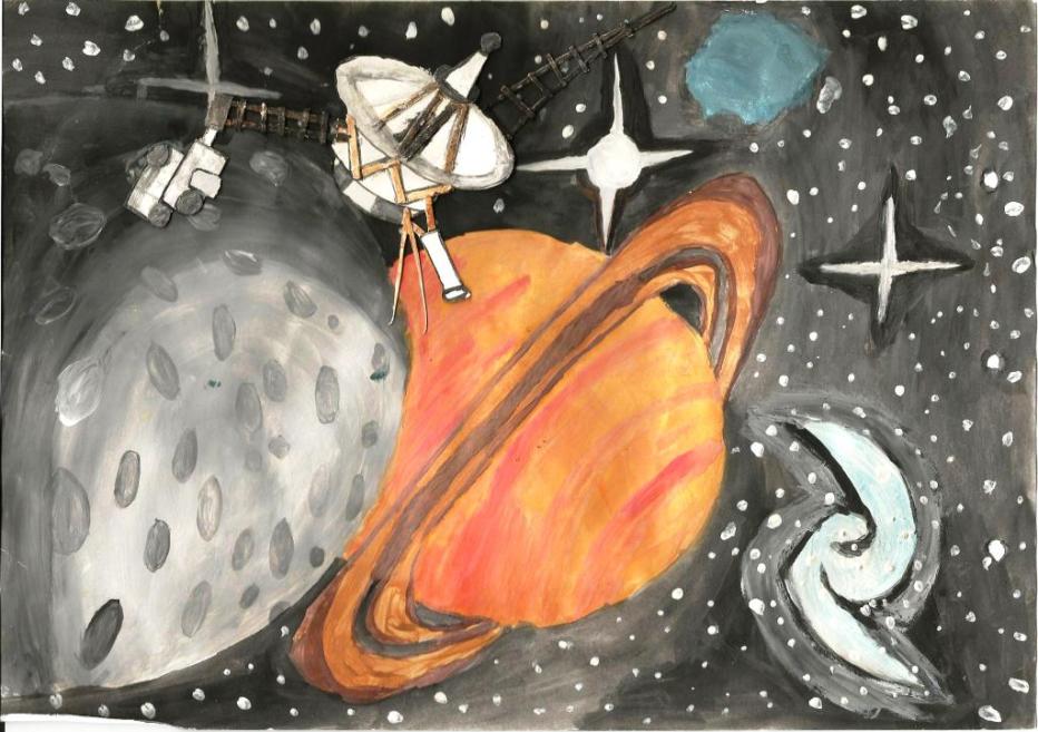 Рисунок на день космонавтики для детей