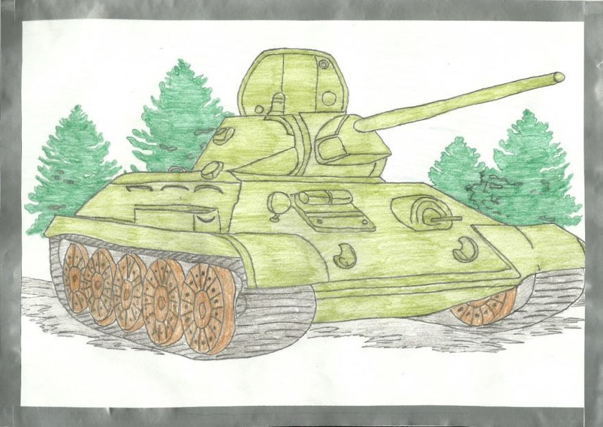 Рисунки танков на 23 февраля